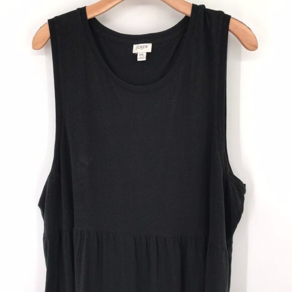 J.Crew Womens Sleeveless Black Tiered Dress knit cotton Size XXL - Picture 7 of 14
